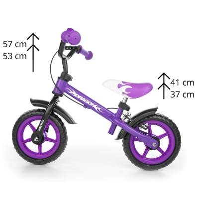 Rowerek biegowy Dragon z hamulcem violet